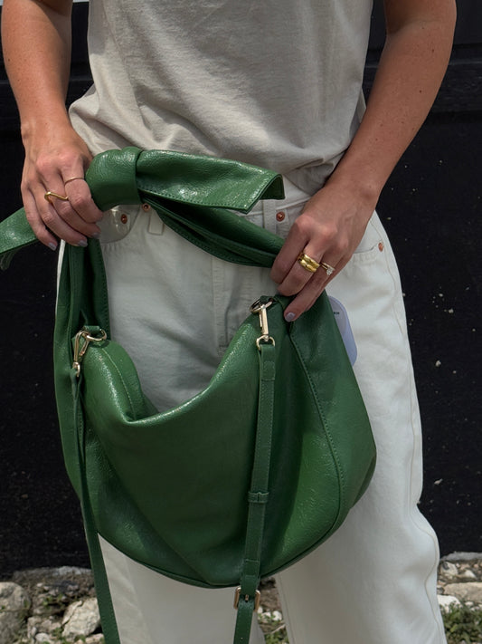 Melie Bianco Marni Crinkle Bow Shoulder Bag (Three Colors)