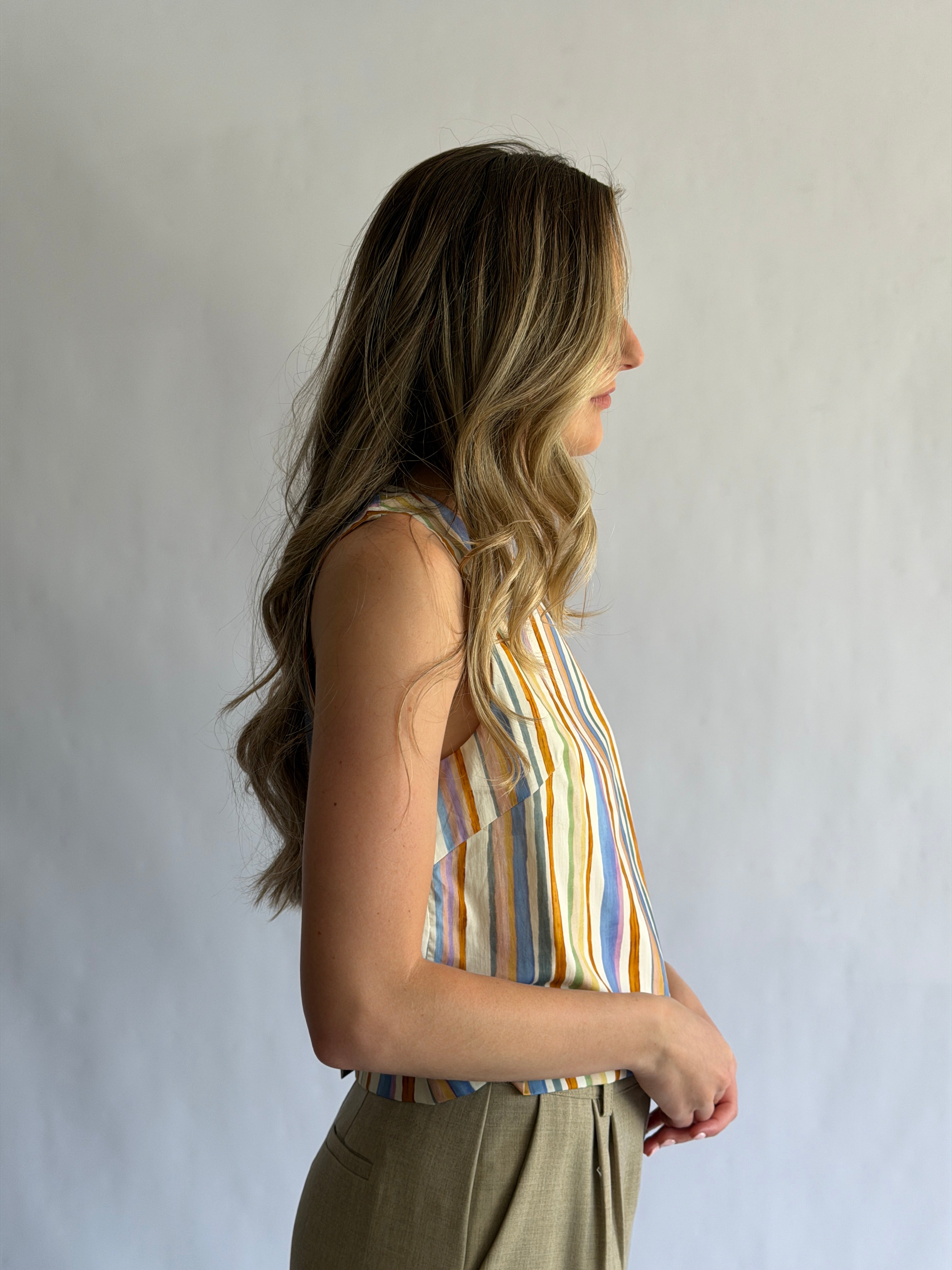 PINCH Kali Multi-Stripe Relaxed Tank Top