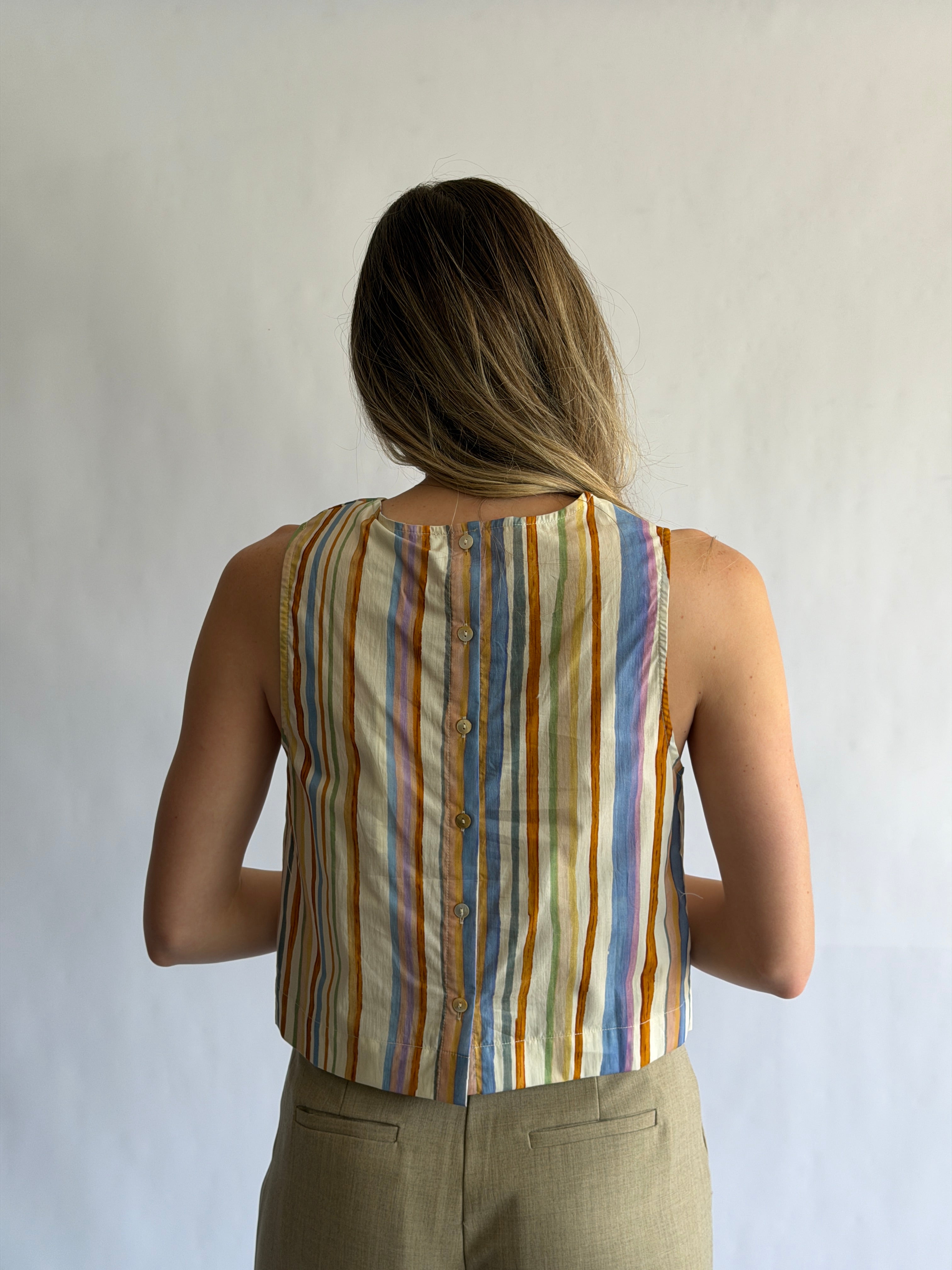 PINCH Kali Multi-Stripe Relaxed Tank Top
