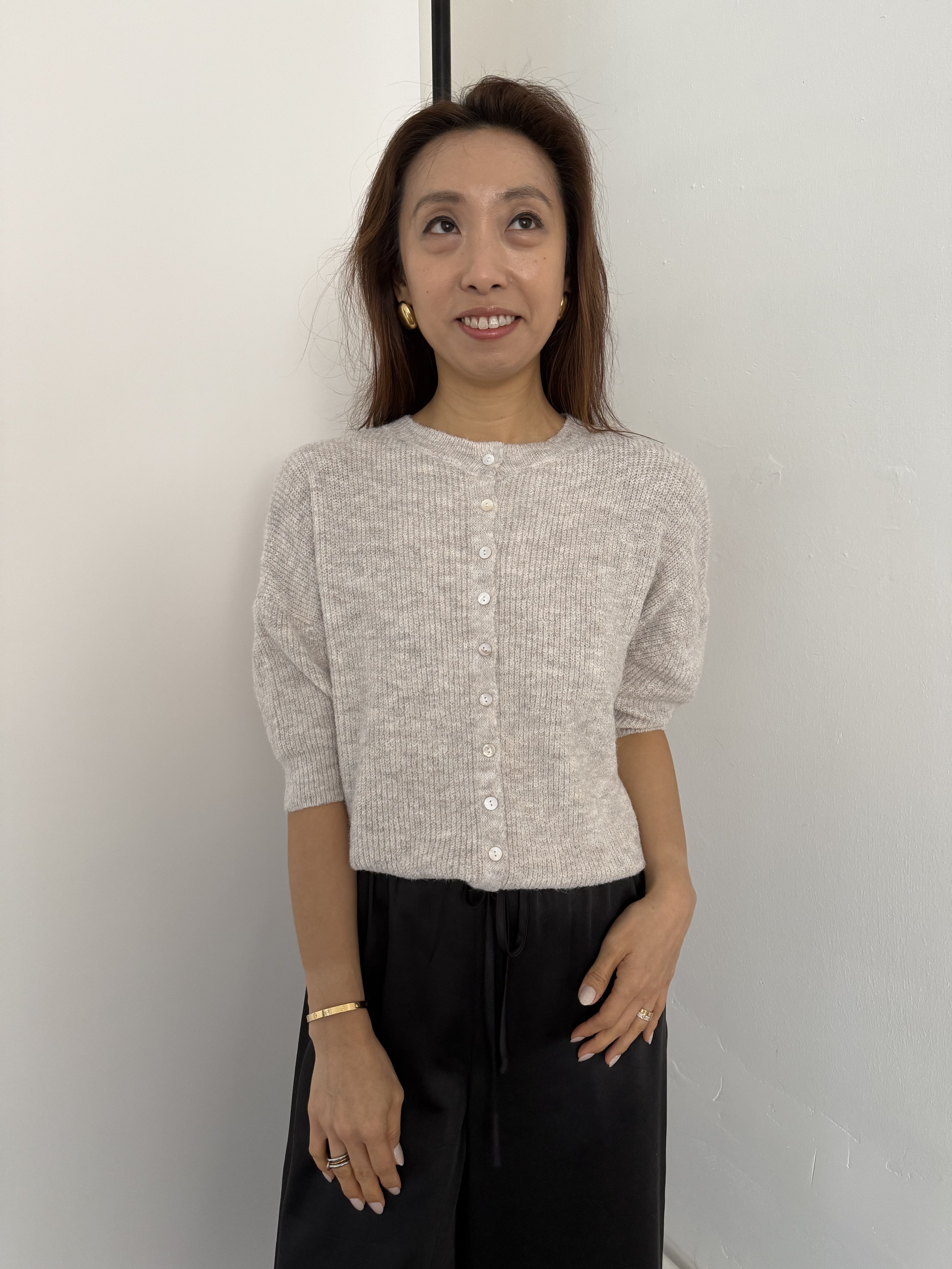 Things Between Priscilla Knit Slouchy Top (Oatmeal)