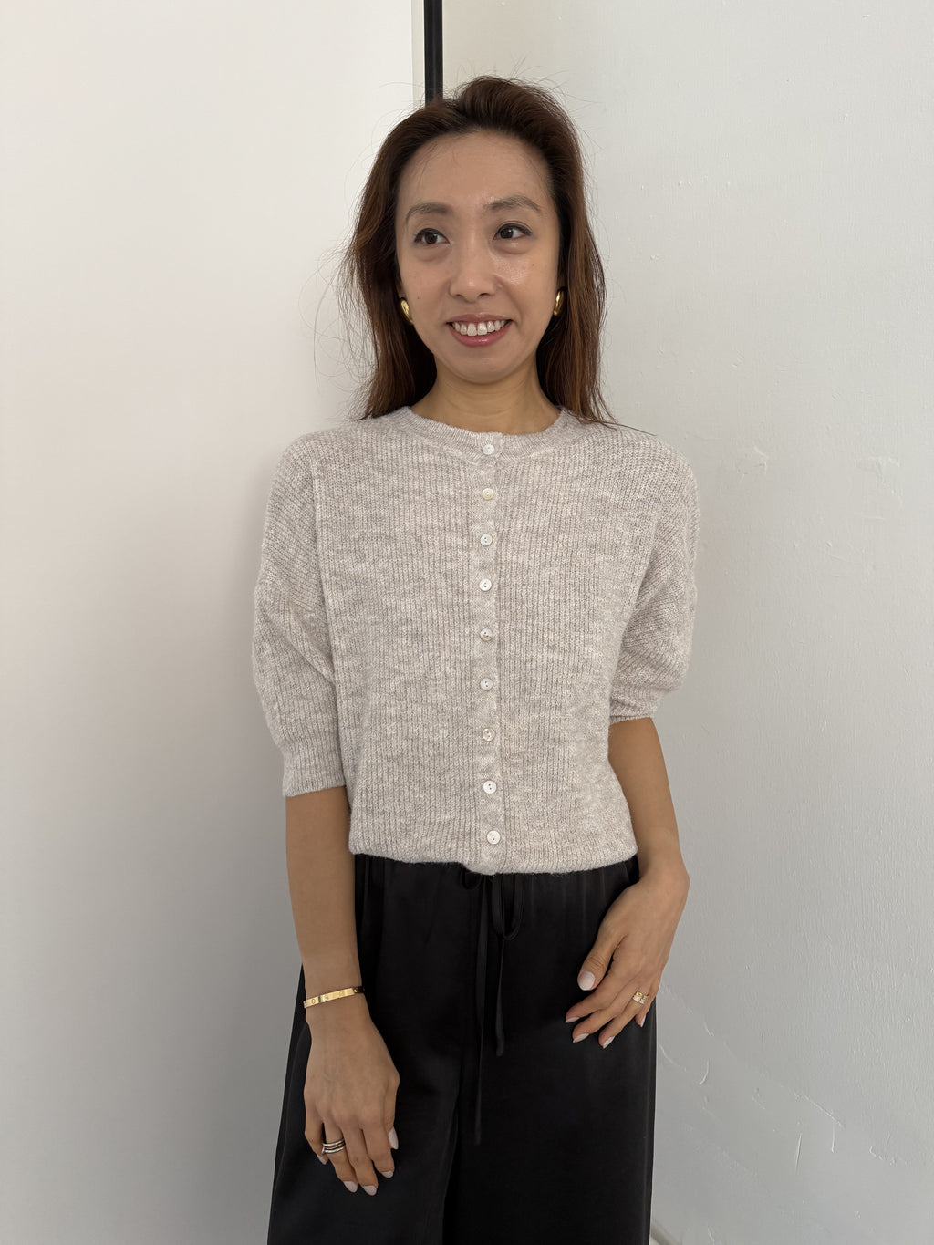 Things Between Priscilla Knit Slouchy Top (Oatmeal)