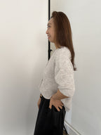 Things Between Priscilla Knit Slouchy Top (Oatmeal)