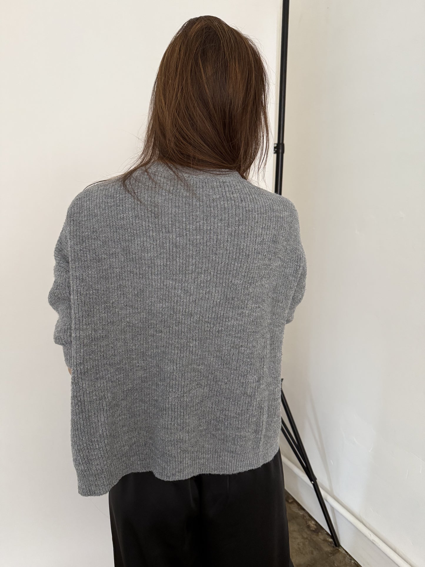 Things Between Priscilla Knit Slouchy Top (Grey)