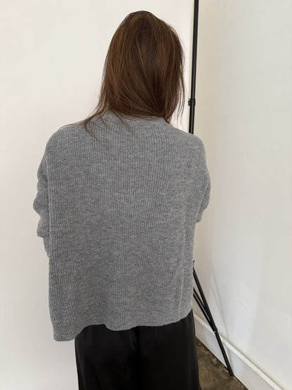 Things Between Priscilla Knit Slouchy Top (Grey)