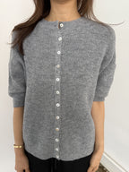 Things Between Priscilla Knit Slouchy Top (Grey) M