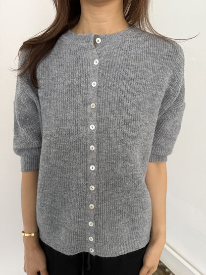 Things Between Priscilla Knit Slouchy Top (Grey)