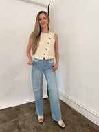 Just Black Denim The Relaxed Waist Straight Leg Jeans