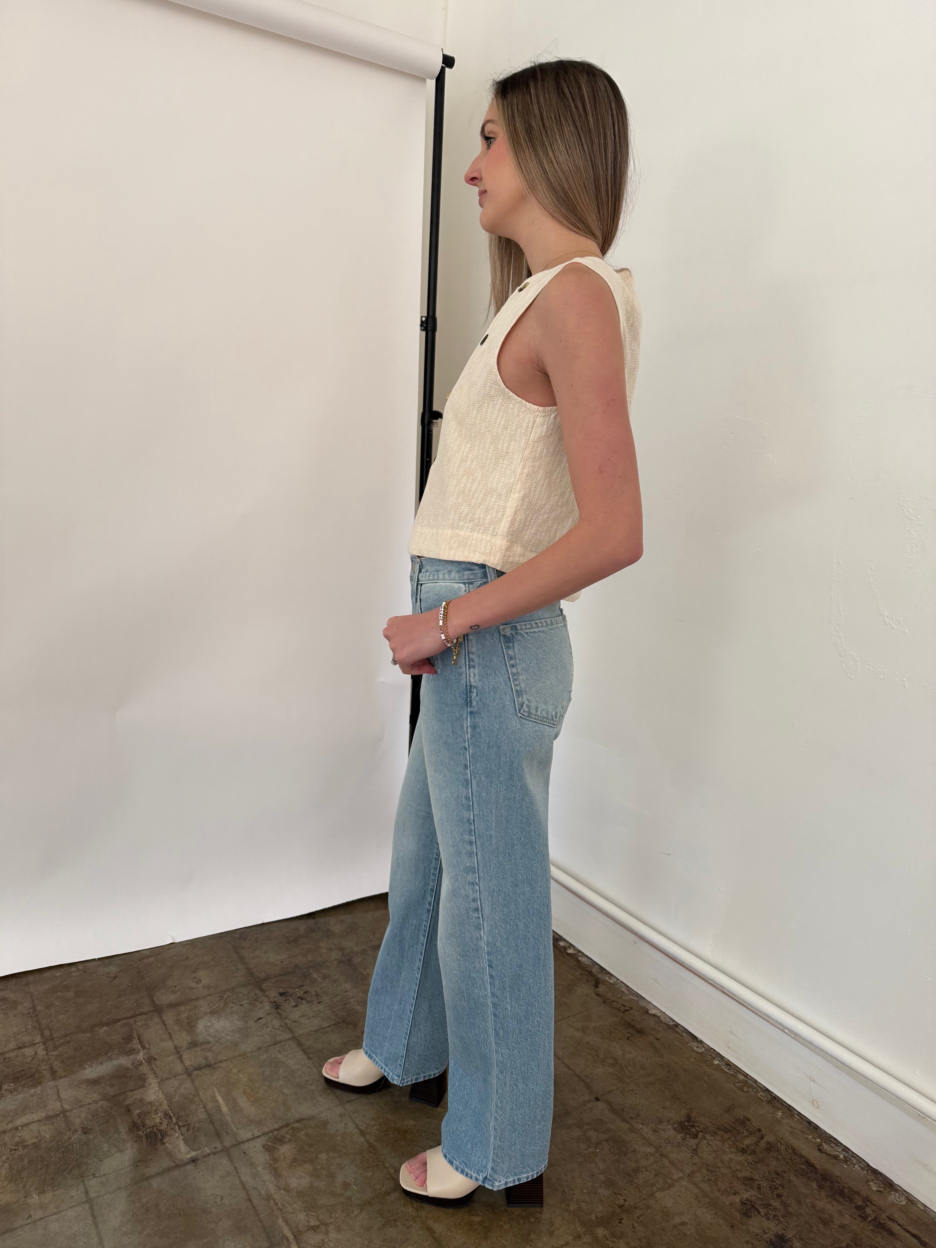 Just Black Denim The Relaxed Waist Straight Leg Jeans