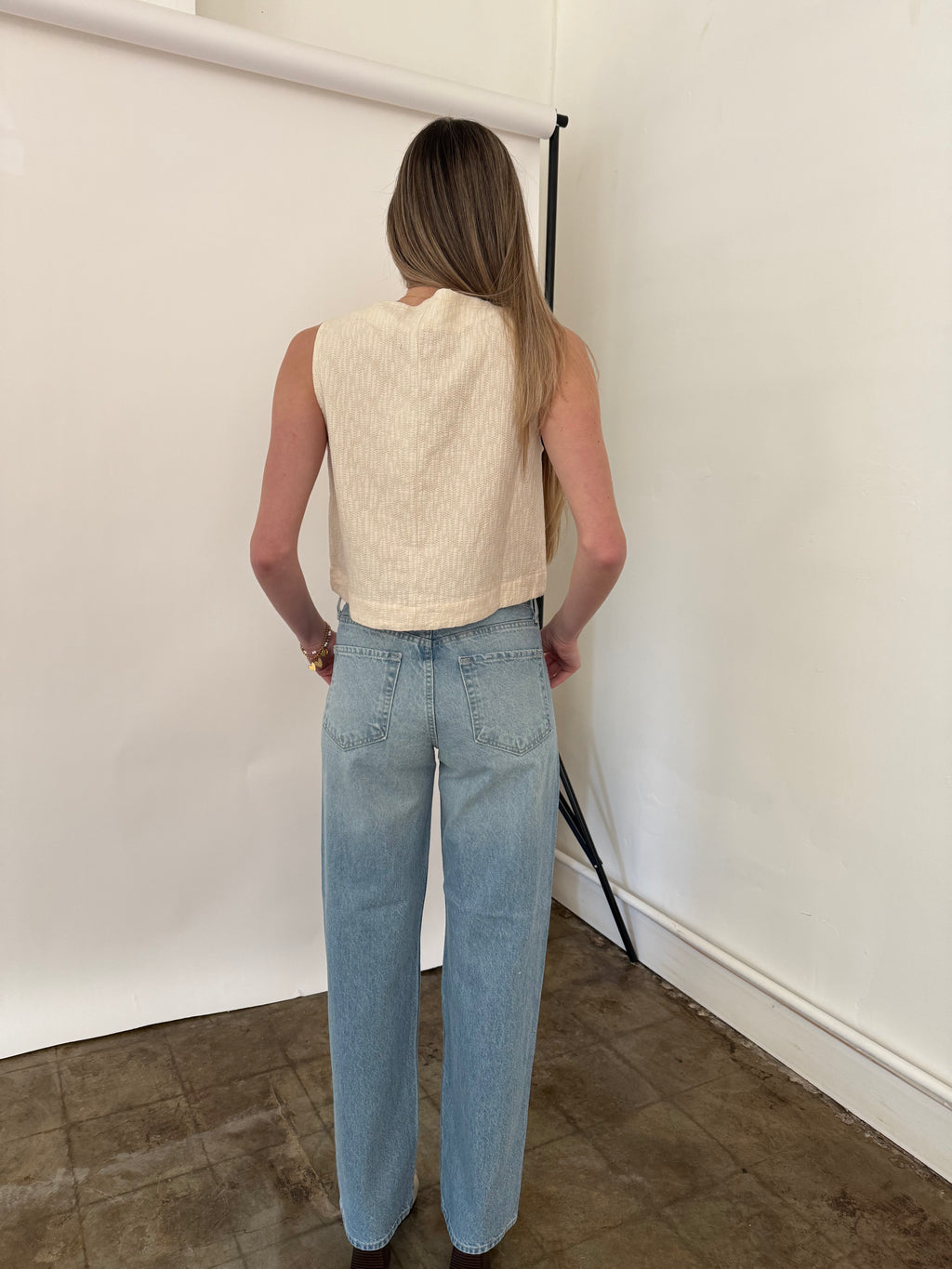 Just Black Denim The Relaxed Waist Straight Leg Jeans