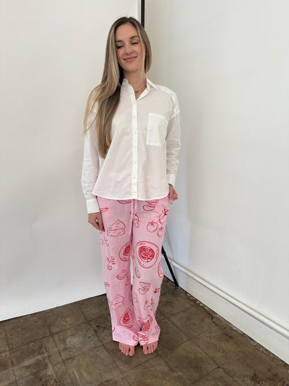 Bailey Rose Tessa Italian Summer Pink Cotton Pants