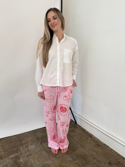 Bailey Rose Tessa Italian Summer Pink Cotton Pants