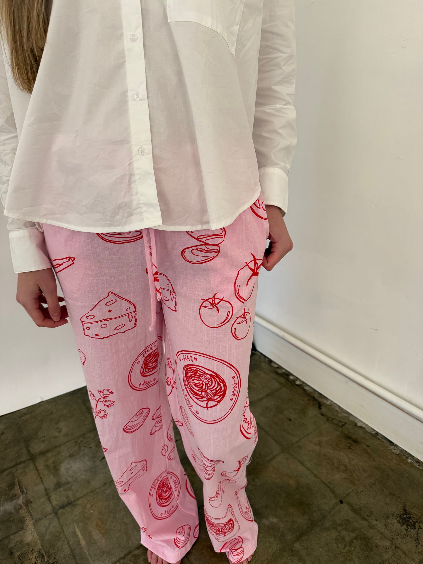 Bailey Rose Tessa Italian Summer Pink Cotton Pants