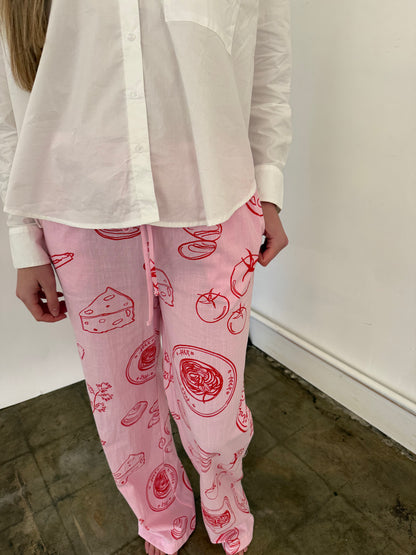 Bailey Rose Tessa Italian Summer Pink Cotton Pants