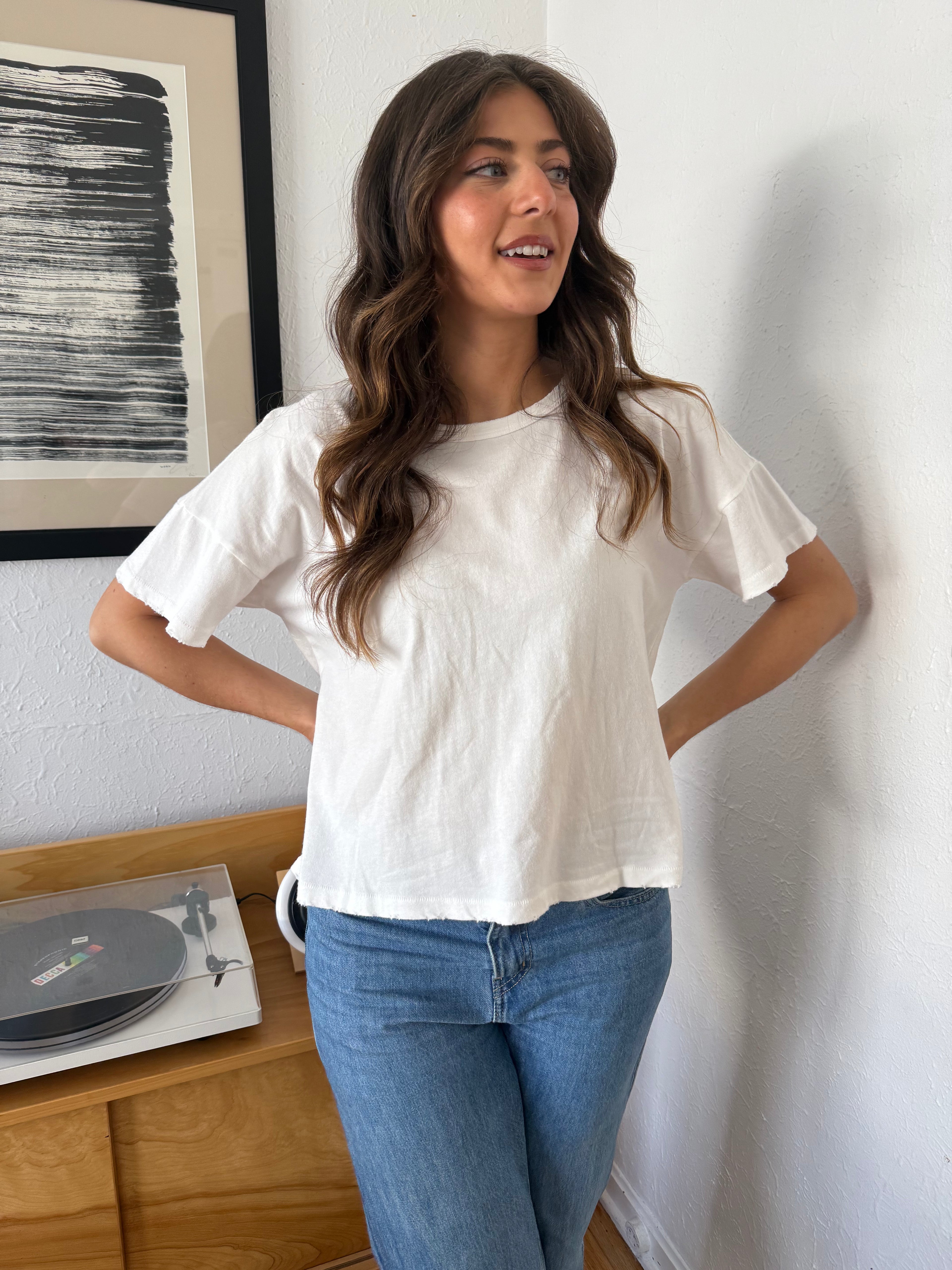 Le Bon Shoppe Vintage Fille Tee (Clean White)