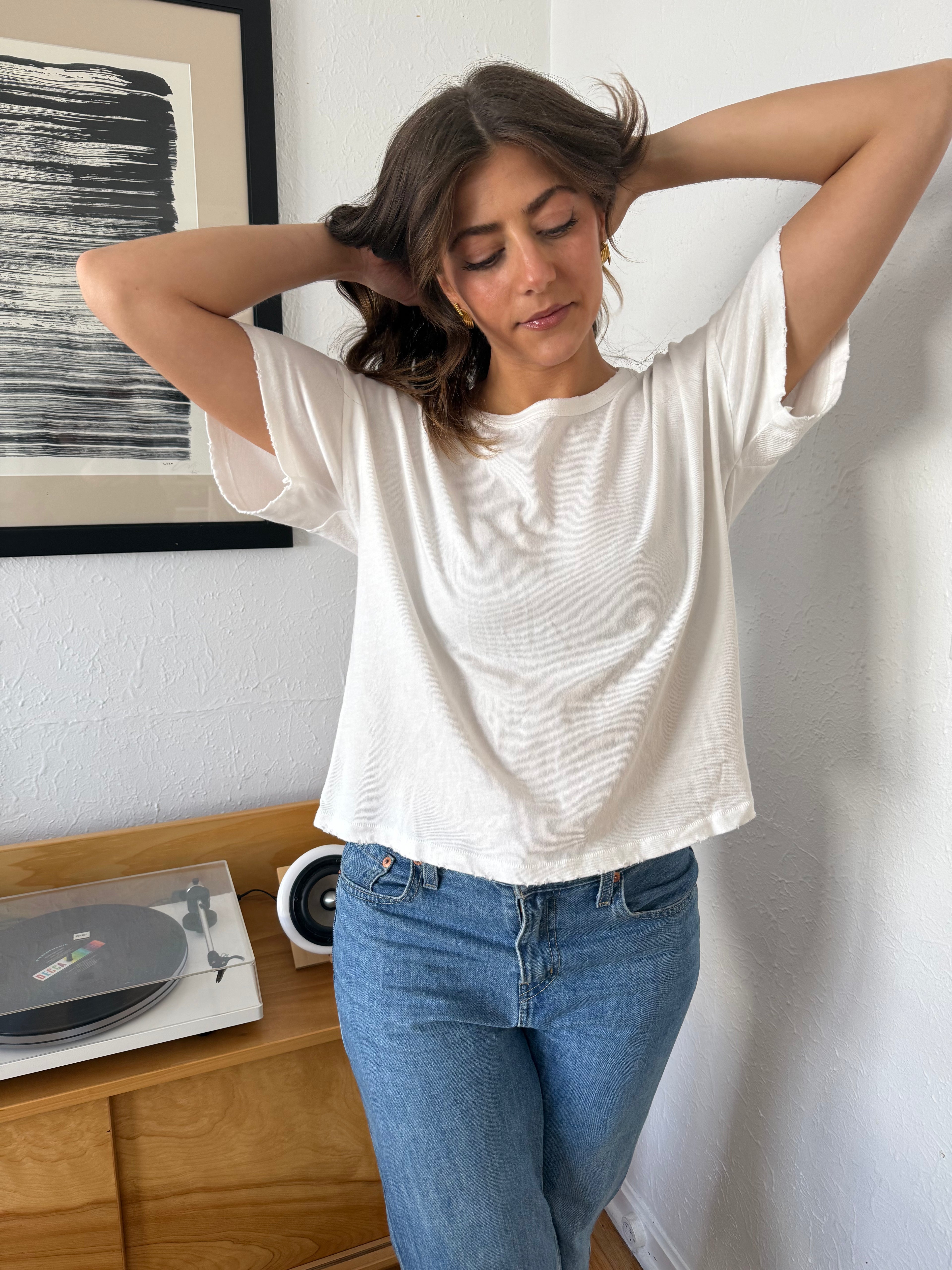 Le Bon Shoppe Vintage Fille Tee (Clean White)