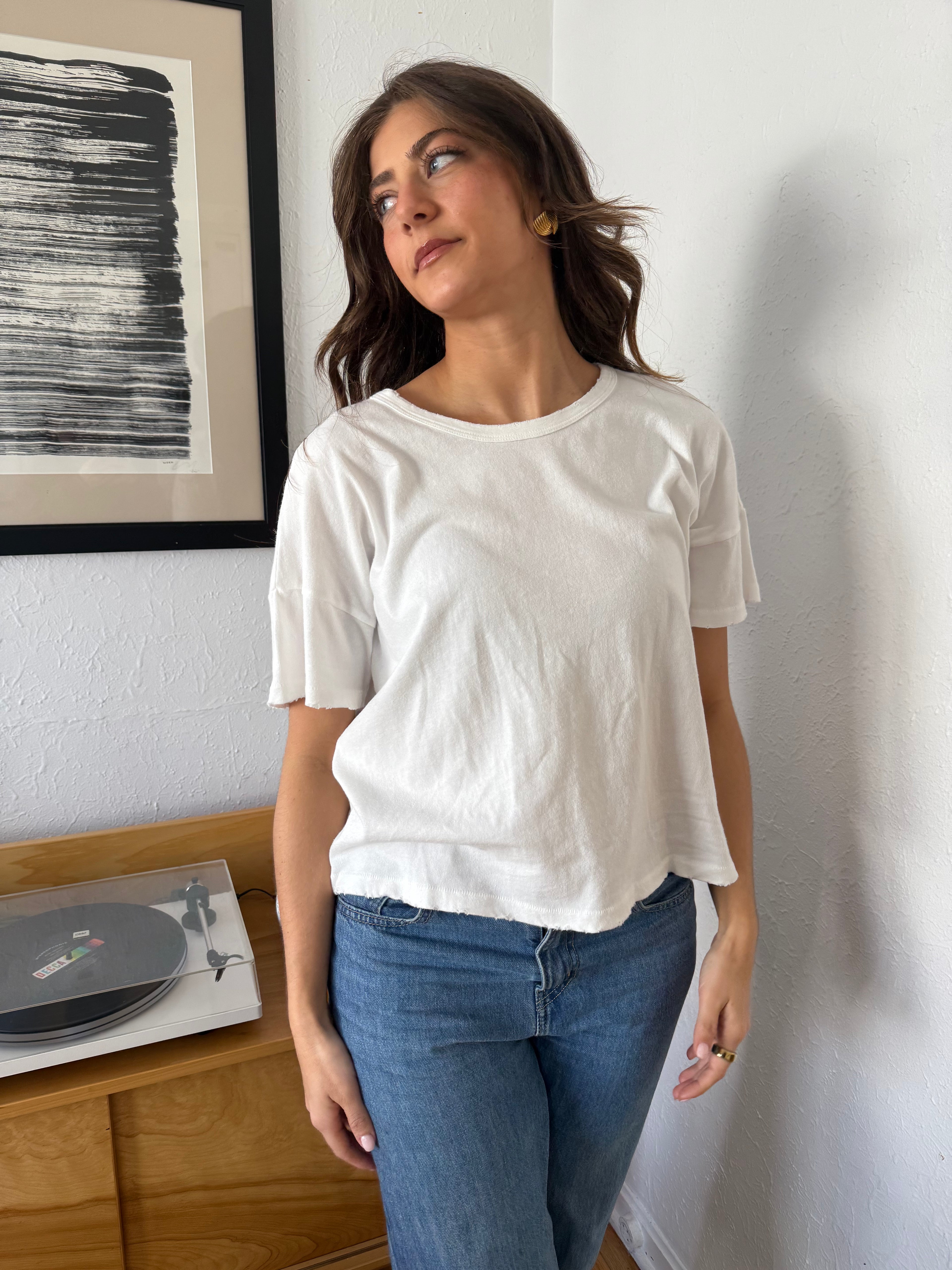 Le Bon Shoppe Vintage Fille Tee (Clean White)