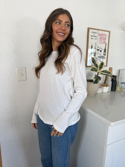Le Bon Shoppe Everyday Long Sleeve Tee (Vintage White)