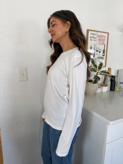 Le Bon Shoppe Everyday Long Sleeve Tee (Vintage White)