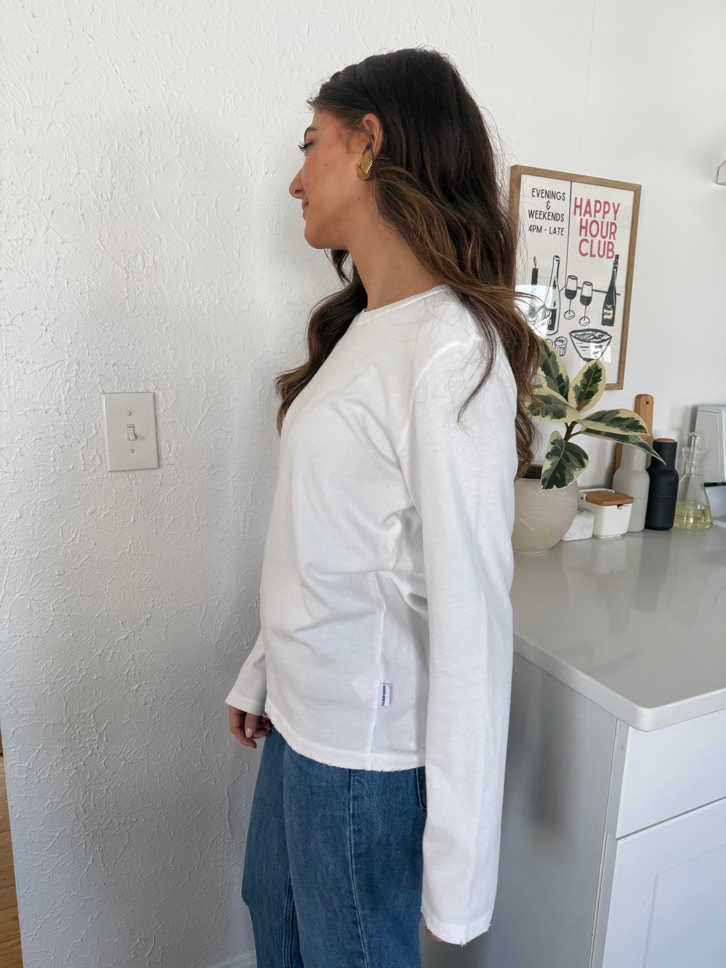 Le Bon Shoppe Everyday Long Sleeve Tee (Vintage White)