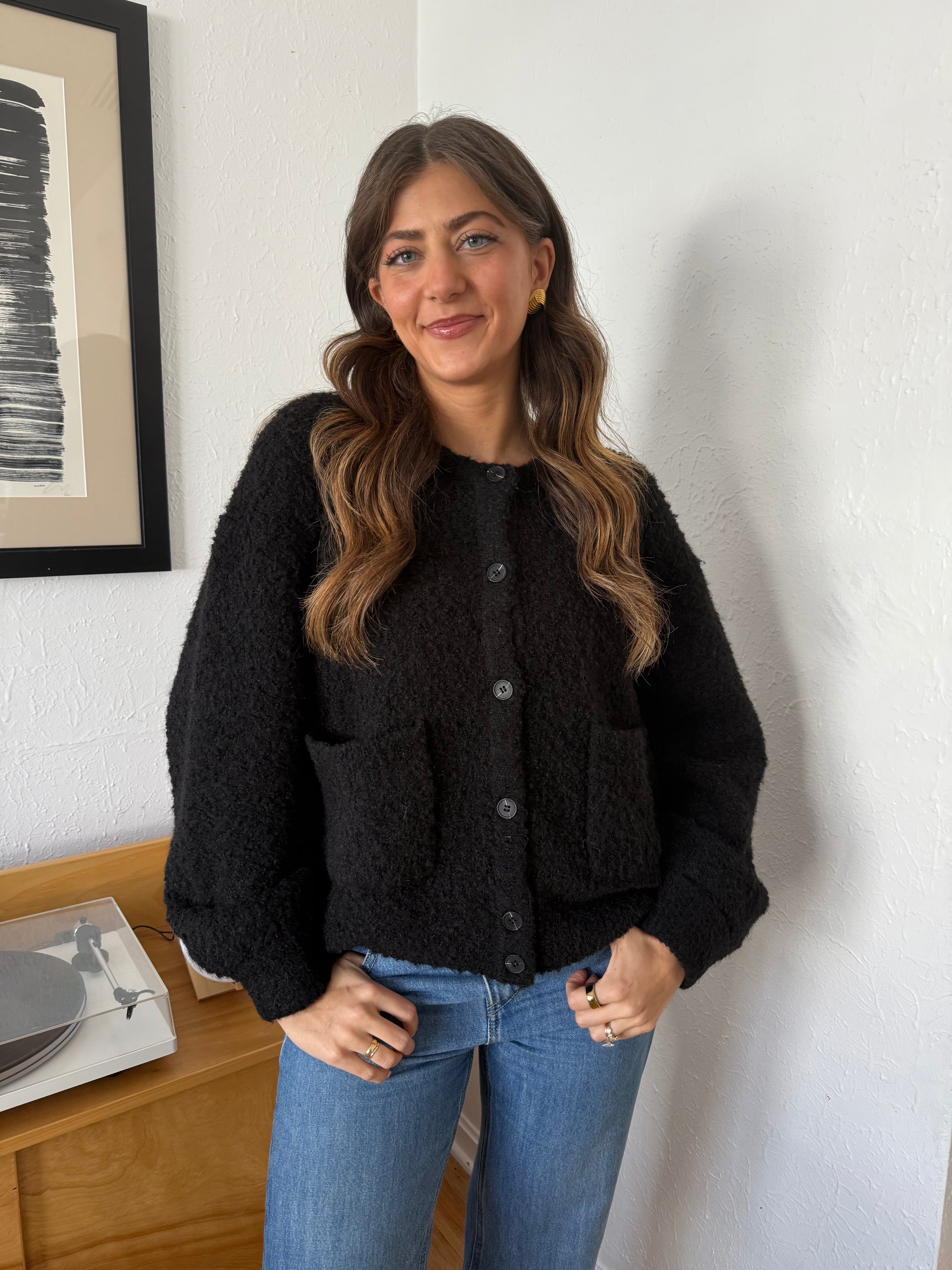 Le Bon Shoppe Millie Cardigan (Black) – Momni Boutique