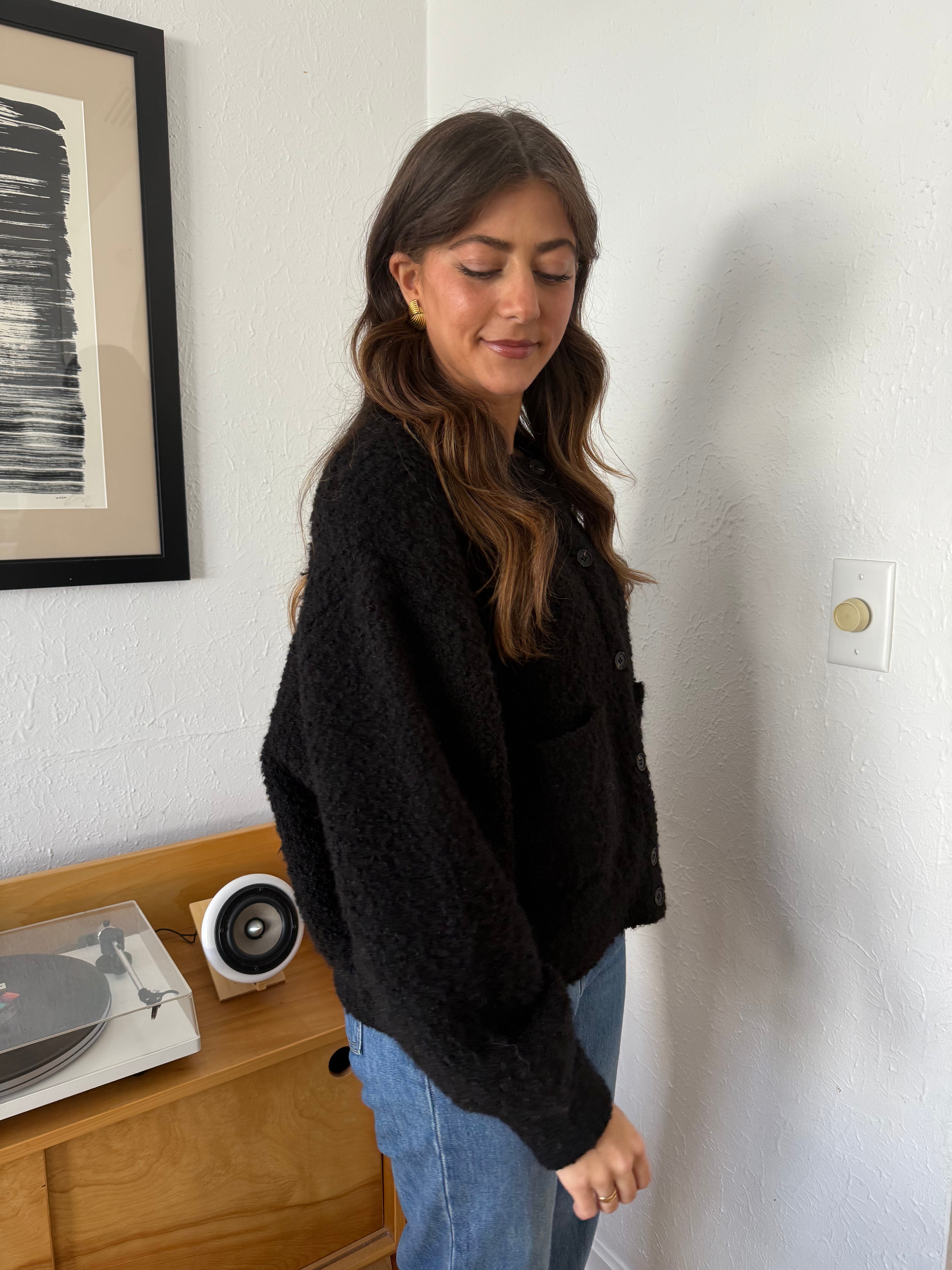 Le Bon Shoppe Millie Cardigan (Black)