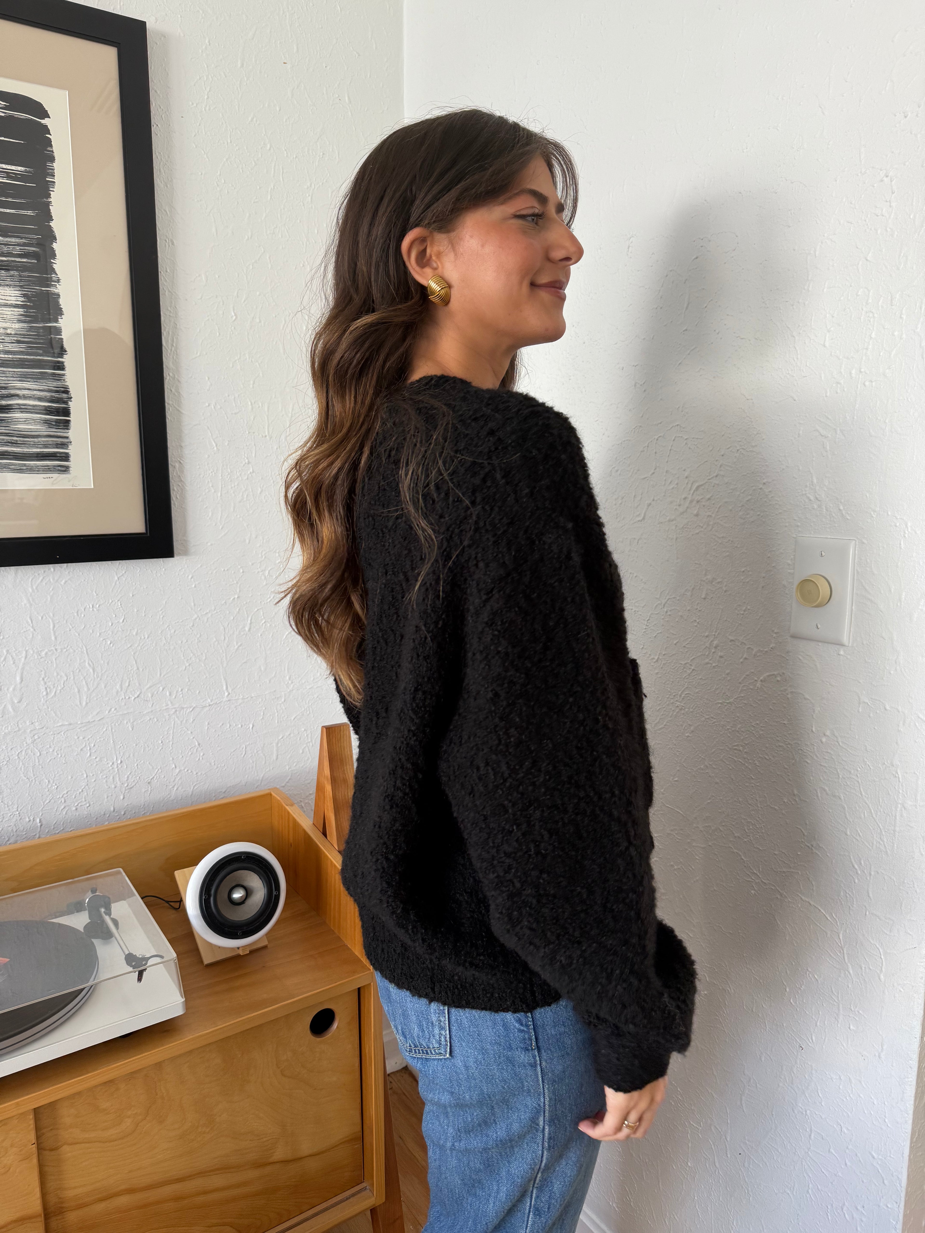 Le Bon Shoppe Millie Cardigan (Black)