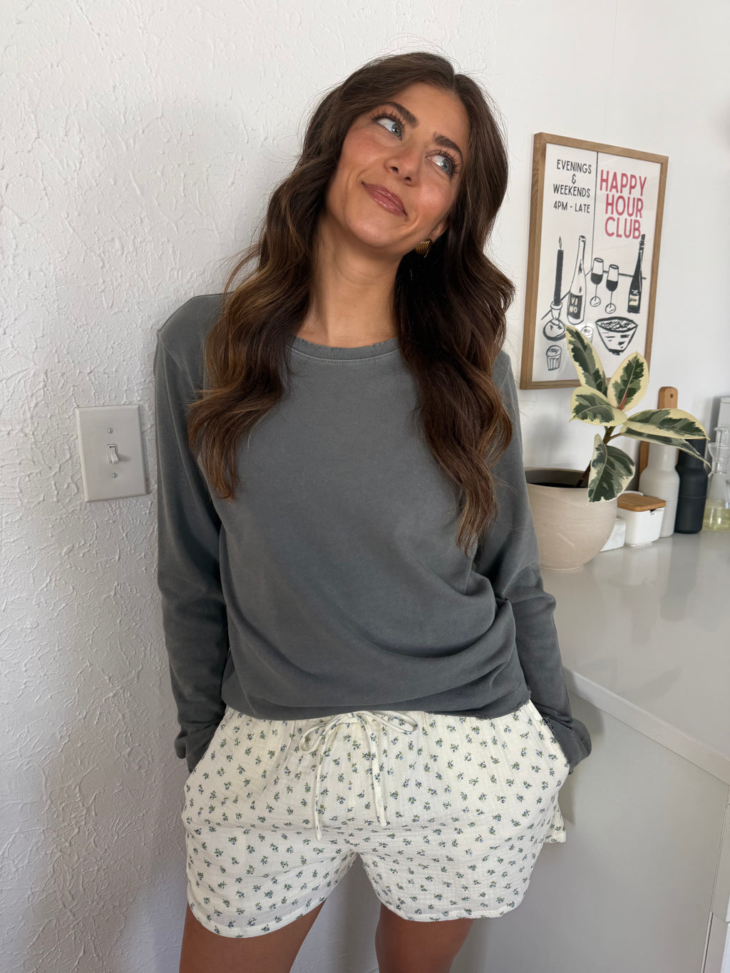 Le Bon Shoppe Everyday Long Sleeve Tee (Slate)