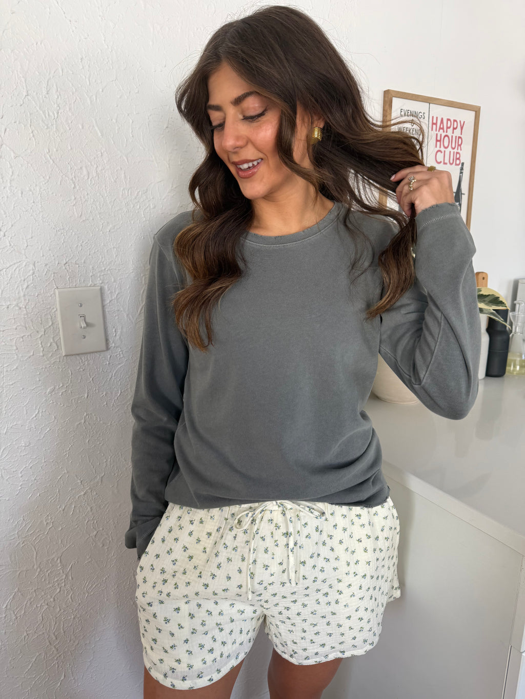 Le Bon Shoppe Everyday Long Sleeve Tee (Slate)