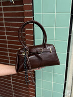 Vienna Chocolate Smooth Leather Shoulder Bag
