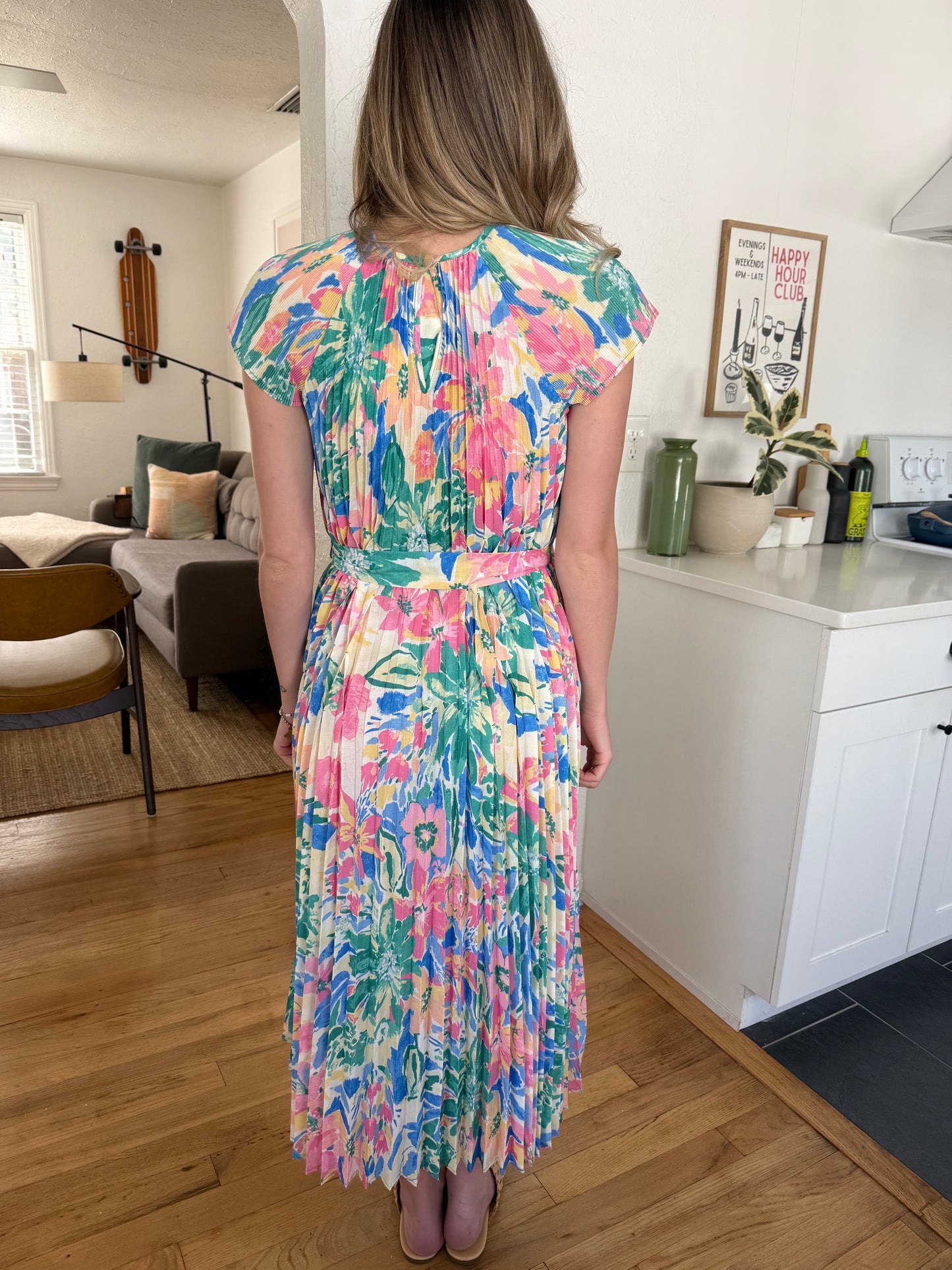 Current Air Mona Pleated Maxi Dress