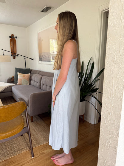 Needii Brooks Pintuck Linen Midi Dress