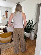 FRNCH Cherin Leopard Cotton Relaxed Trouser Pants