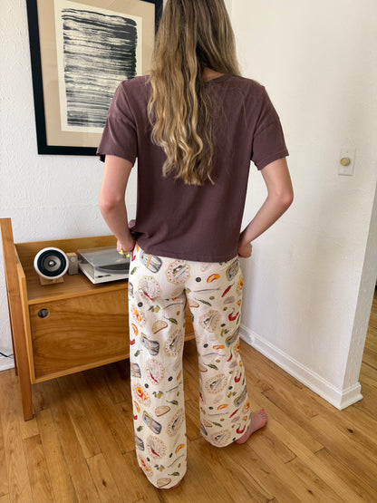 Bailey Rose Billie Coastal Picnic Printed Wide Leg Pants