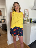 Bailey Rose Beck Navy Tomato Print Boxer Shorts