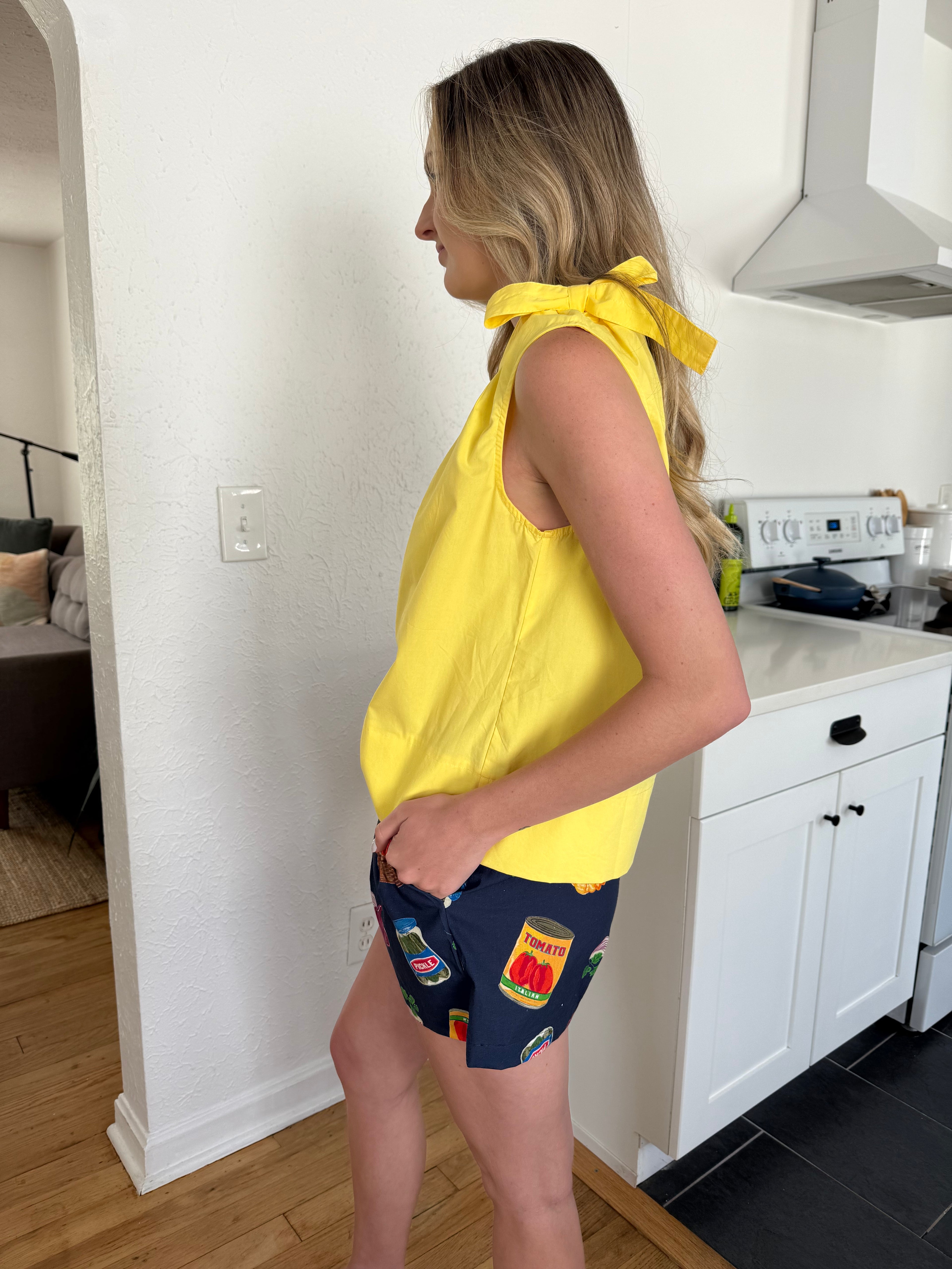 Bailey Rose Beck Navy Tomato Print Boxer Shorts