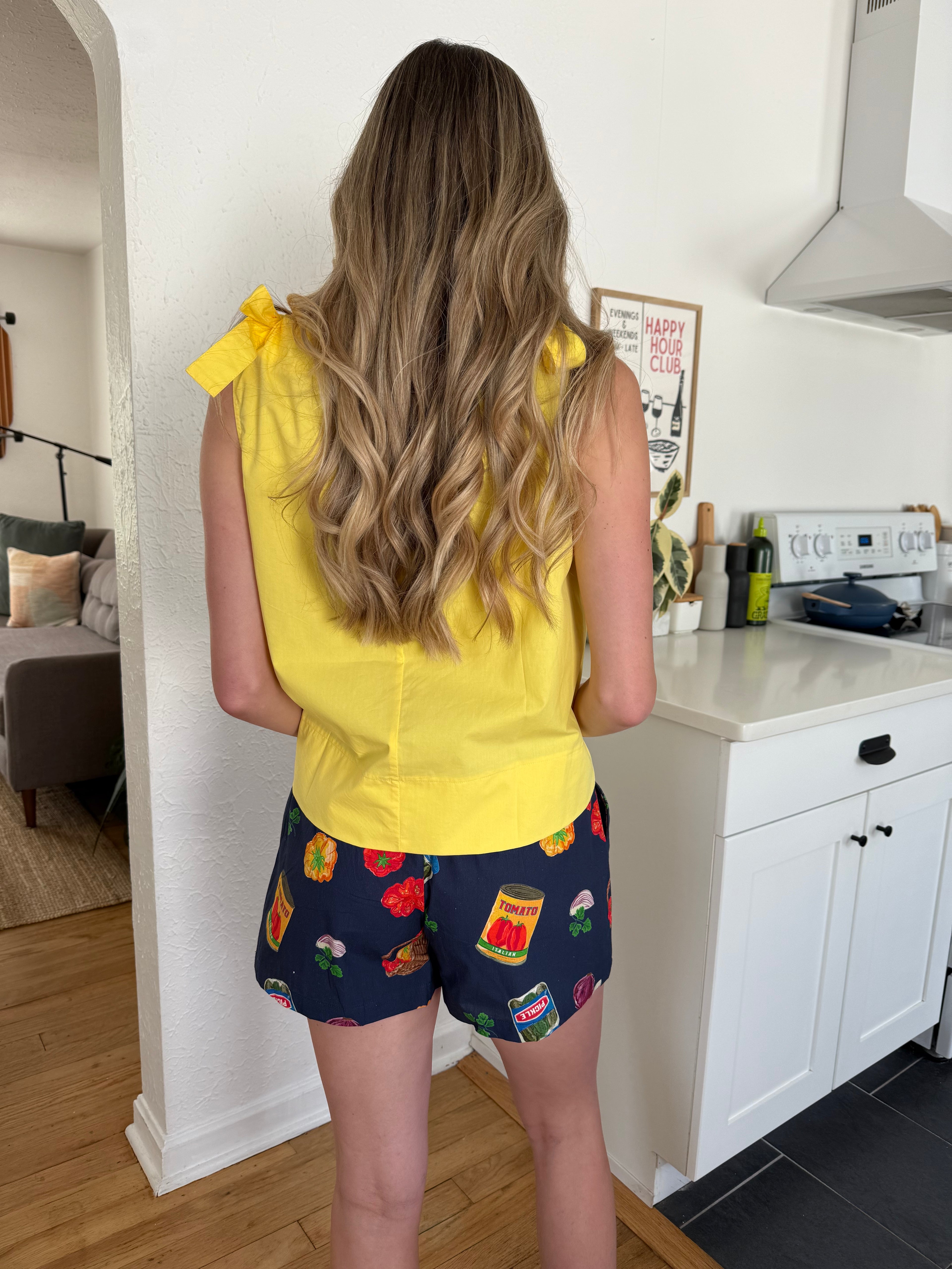 Bailey Rose Beck Navy Tomato Print Boxer Shorts