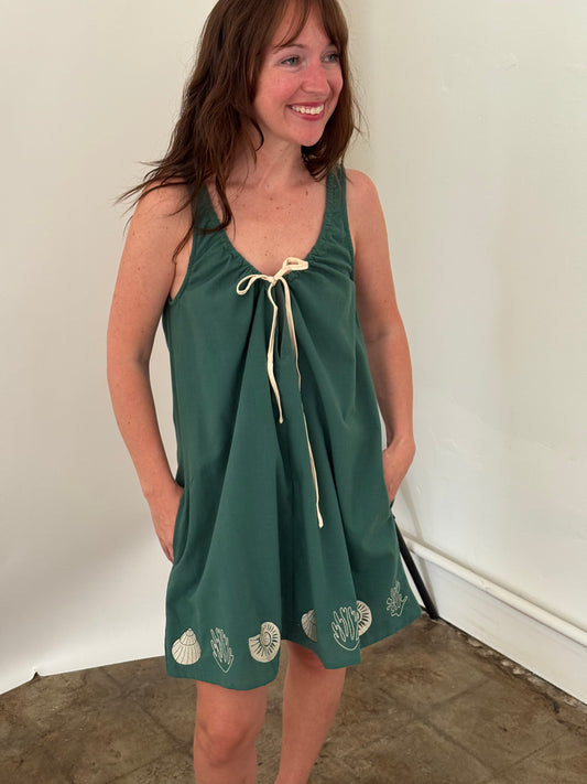 Bailey Rose Diana Green Seashell Mini Dress