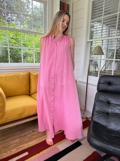 FRNCH Edvina Red Embroidered Print Sleeveless Maxi Dress