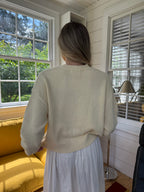 Millie Butter Yellow Knit Buttoned Cardigan Sweater