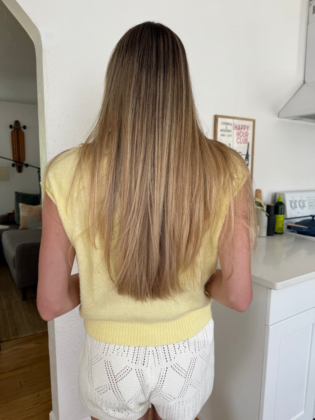 Things Between Piper Knit Short Sleeve Buttoned Top (Butter)