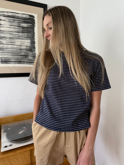 Things Between Georgia Relaxed Stripe T-Shirt (Navy)