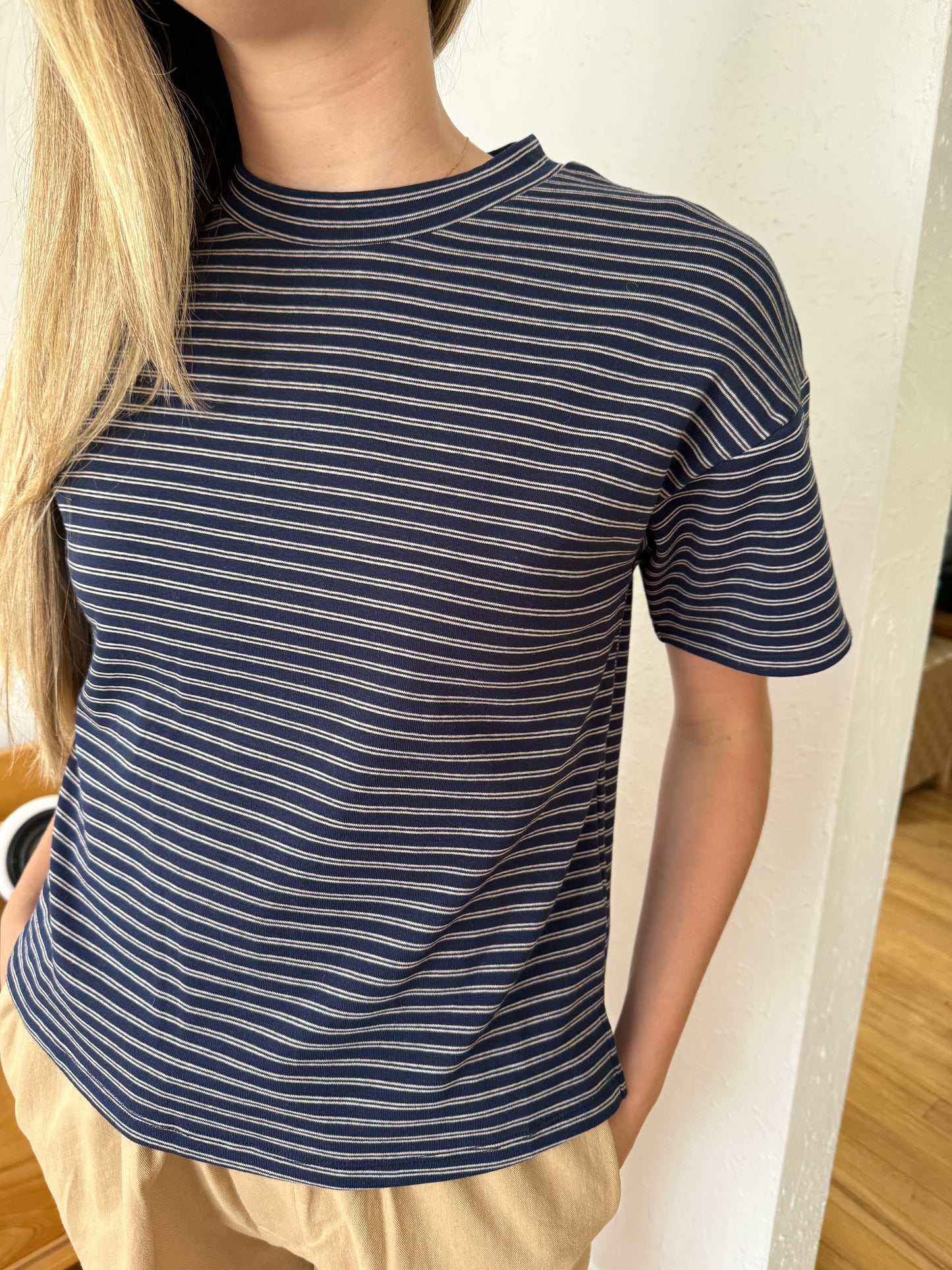 Things Between Georgia Relaxed Stripe T-Shirt (Navy)