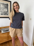 Things Between Grady Relaxed Cotton Elastic Shorts (Khaki)