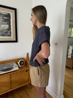 Things Between Grady Relaxed Cotton Elastic Shorts (Khaki)