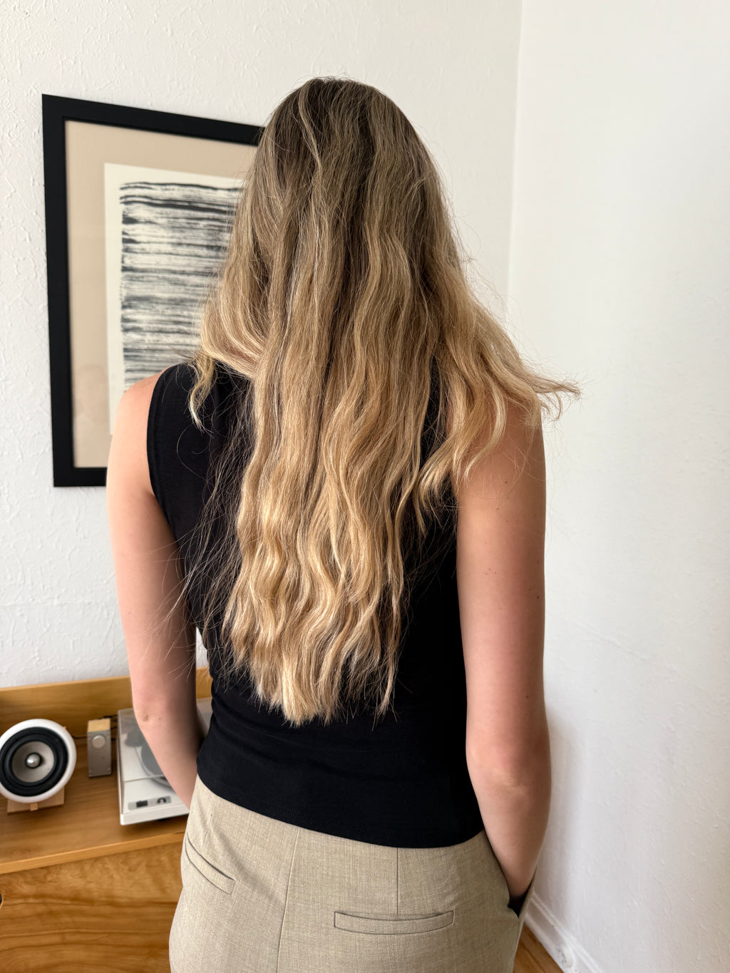 Hazel Black Cotton Stretch Tank Top