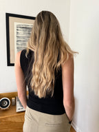 Hazel Black Cotton Stretch Tank Top