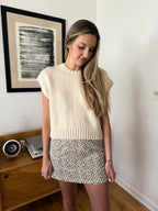 Needii Hayden Leopard Print Cotton Mini Skirt