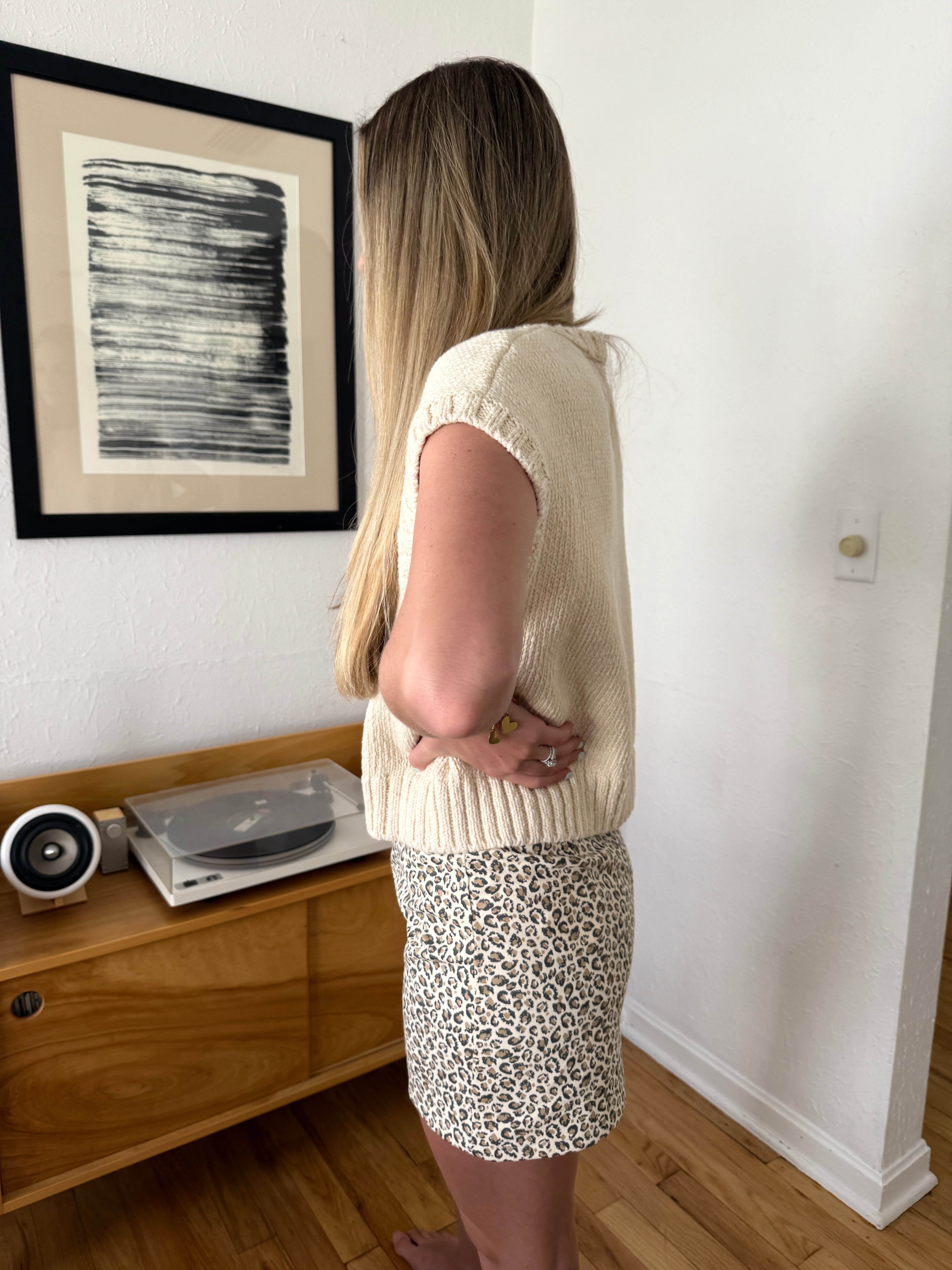 Needii Hayden Leopard Print Cotton Mini Skirt