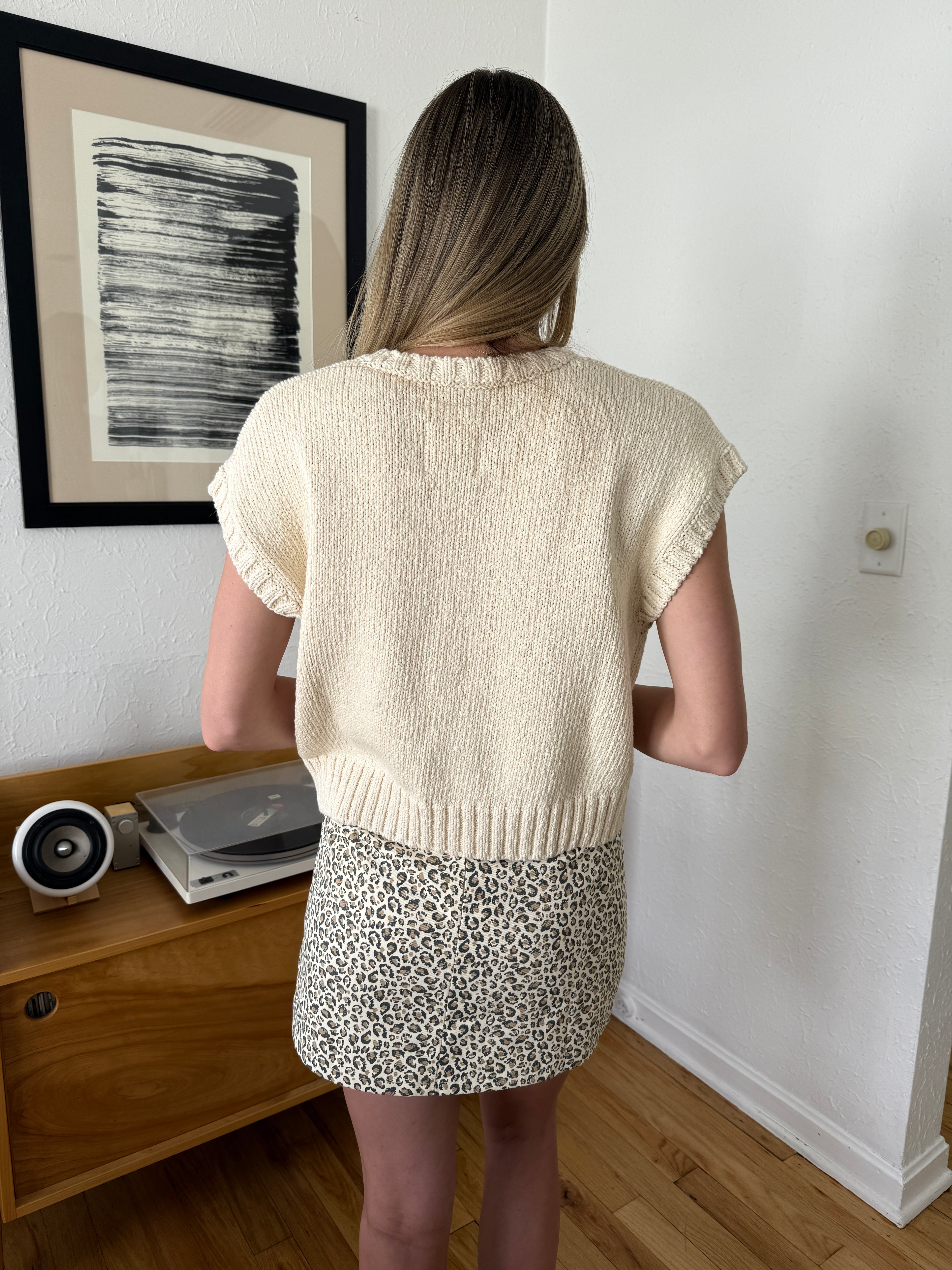 Needii Hayden Leopard Print Cotton Mini Skirt