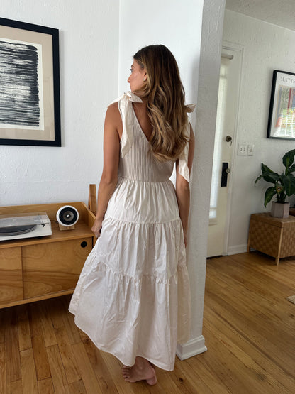 Sofie the Label Tianna Rib Knit Tiered Midi Dress